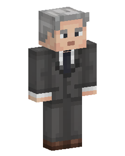 Grey Haired Man In Suit Minecraft-Skin