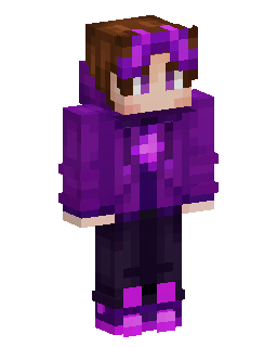Purple Hoodie Gamer Minecraft skin