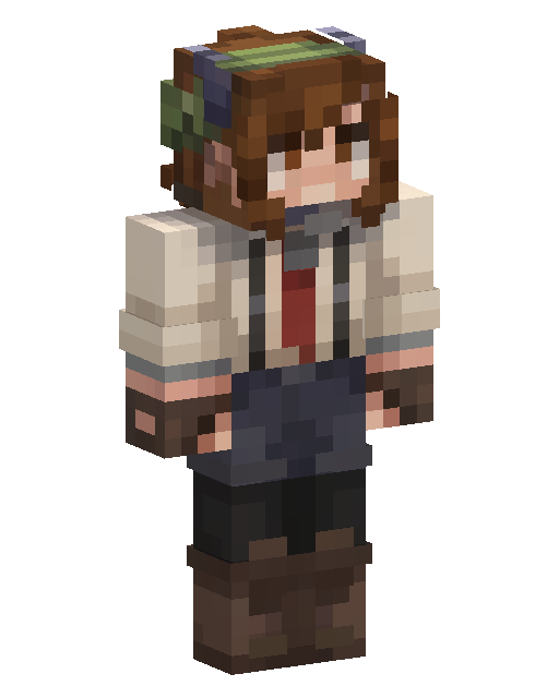 Brown Haired Boy In Vest Minecraft skin