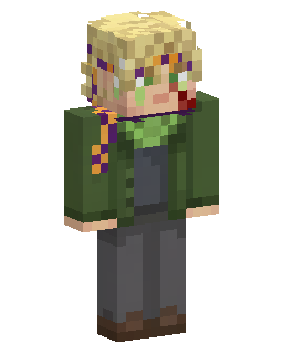 Скін Minecraft Blonde Survivor In Green Jacket