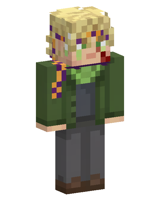 Скін Minecraft Blonde Survivor In Green Jacket