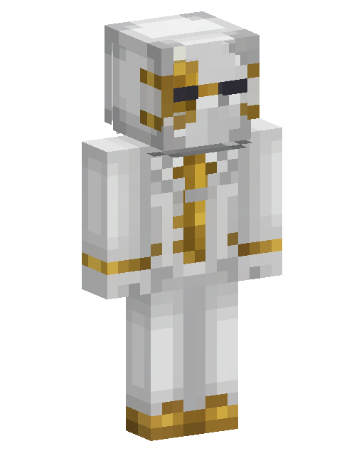 Gold Trimmed White Knight Minecraft skin