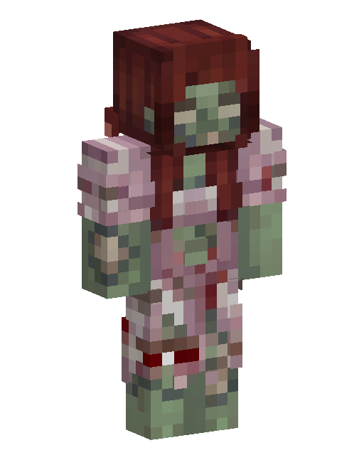 Bloodied Red Haired Zombie Minecraft skin