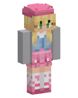Blonde Girl In Pink Dress Minecraft 스킨
