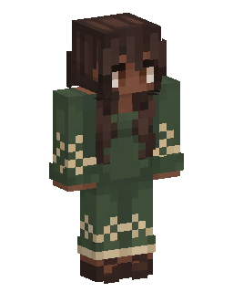 Skin Minecraft Brunette Girl In Green Sweater