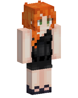 Orange Haired Anime Girl Minecraft-Skin