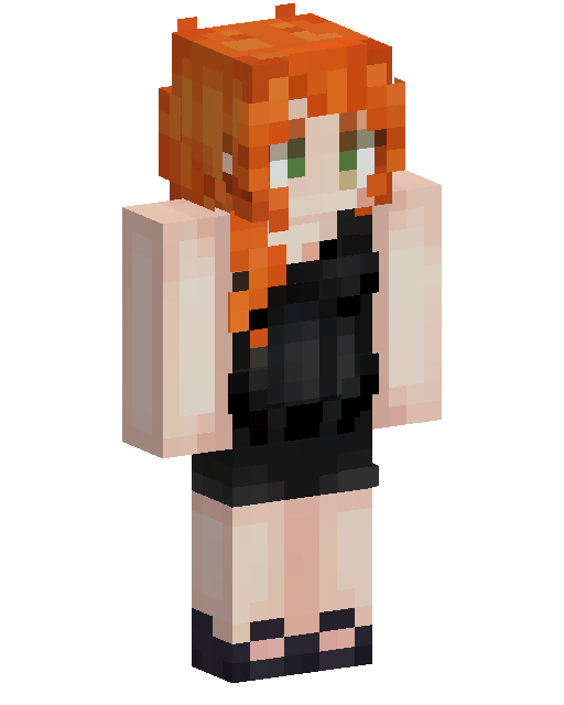 Orange Haired Anime Girl Minecraft skin