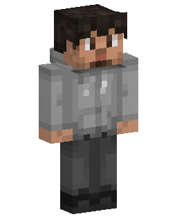 Gray Hoodie Boy Minecraft-Skin
