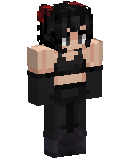 Skin Minecraft Black Haired Anime Girl