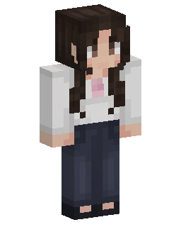 Schoolgirl In White Blouse Minecraft skin