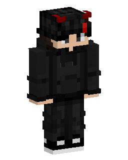 Black Hoodie Devil Boy 的 Minecraft 皮肤