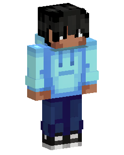 Skin Minecraft Blue Hoodie Boy