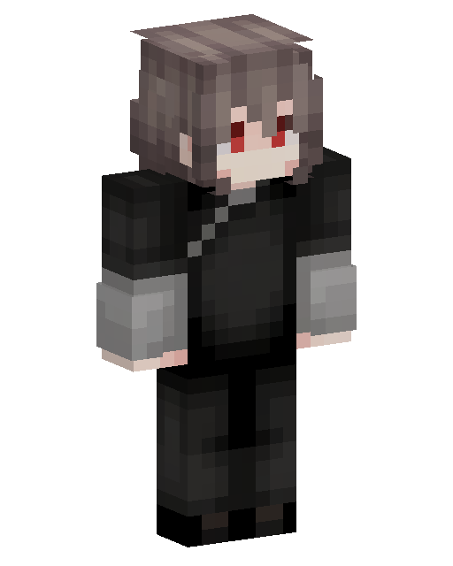 Скин Minecraft Dark Hoodie Anime Boy