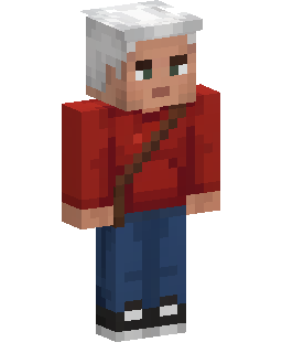 Gray Haired Red Shirt skin de Minecraft