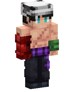 White Haired Fighter Minecraft-Skin