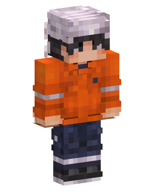 Skin do Minecraftu Orange Hoodie Boy