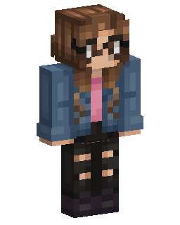 Blue Jacket Girl skin de Minecraft