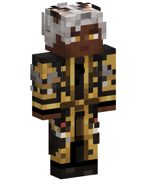 Black Gold Armored Warrior — Minecraft Skin Download