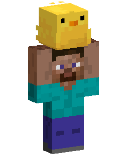 Skin Minecraft Steve Chicken Head
