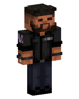 Bearded Black Jacket Man Minecraft skin