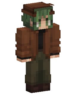 Green Haired Explorer Minecraft 스킨
