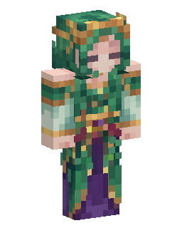 Skin Minecraft Green Haired Elven Mage