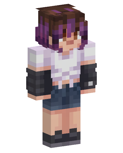Purple Haired Girl Minecraft skin