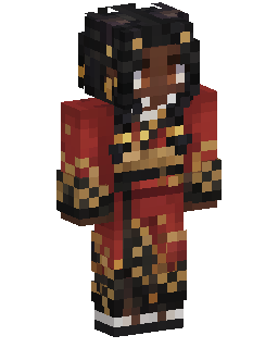 Skin Minecraft Red Gold Armored Warrior