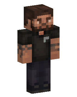 Bearded Man In Black Shirt Minecraft skin