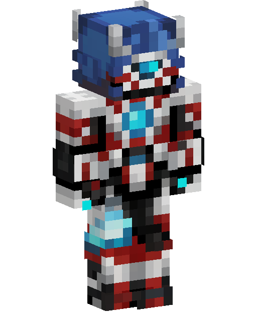 Minecraft-Skin Blue Red Robot