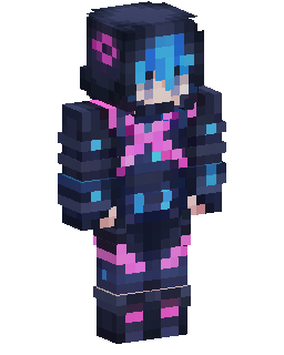 Punk and Blue Minecraft-Skin