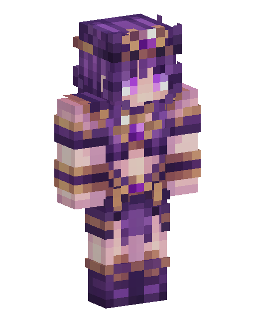 Violet Gold Fantasy Mage Minecraft skin