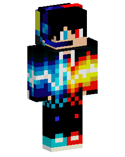 Blue and Red Player Skin Minecraft-Skin
