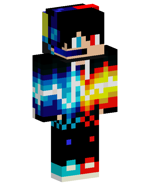 Blue and Red Player Skin Minecraft skin