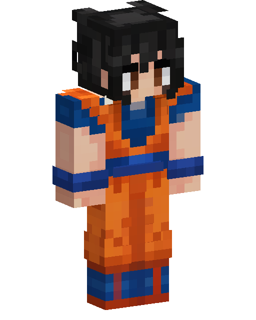 Anime girl wearing goku outfit Minecraft skin