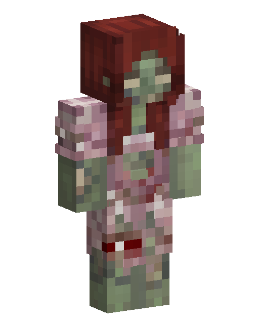 Bloodied Pink Zombie Girl Minecraft skin
