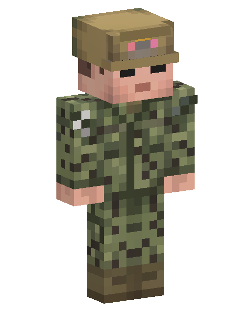 Camo Soldier In Woodland Uniform Minecraft 皮肤