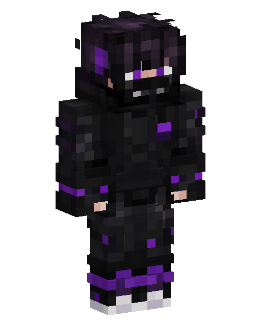Dark Hooded Shadow Figure Minecraft skin