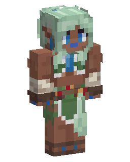 Skin Minecraft Teal Haired Leather Ranger