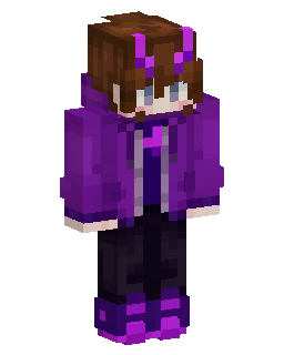 Purple Hoodie Gamer Minecraft skin