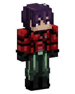 Skin Minecraft Purple Hair Red Jacket