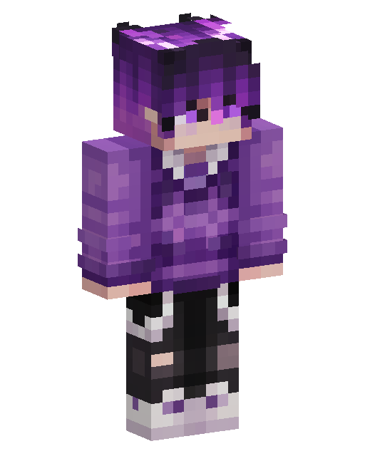 Skin do Minecraftu Purple Hoodie Boy