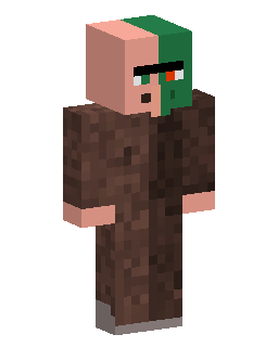 Skin Minecraft Villager and zombie villager mixed