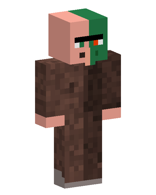 Villager and zombie villager mixed Minecraft 皮肤