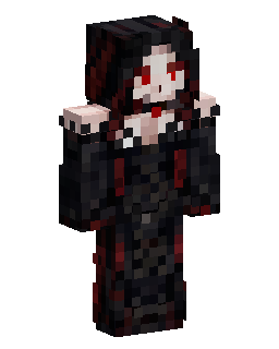 Gothic Black And Red Girl skin de Minecraft