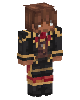 Red And Gold Uniform Girl Minecraft skin