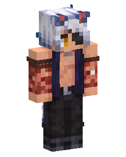 Silver Hair Purple Vest Minecraft skin