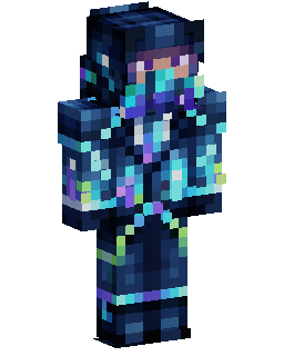 Blue Cyberpunk Warrior 的 Minecraft 皮肤
