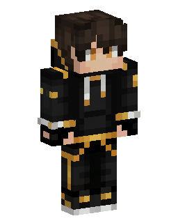 Black And Gold Trimmed Gamer Minecraft 스킨
