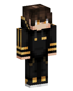 Black Gold Trim Hoodie Boy Minecraft 스킨